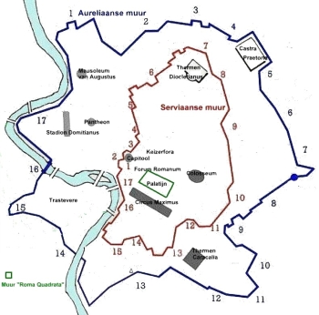 Nieuwe en oude muren rond Rome