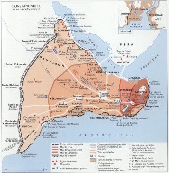 Kaart van Constantinopel