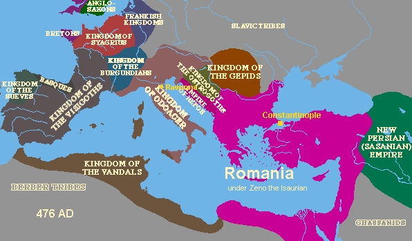 Europese statenvorming na de volksverhuizing in 476